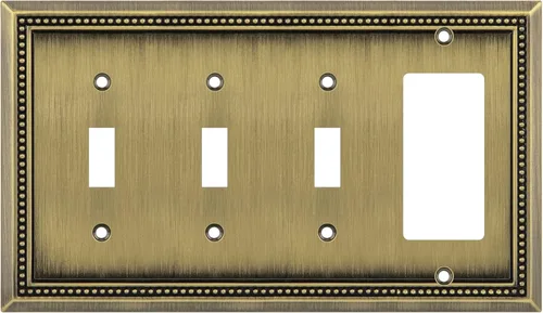 Vista 103 de Henne Bery Sunken Pearls Placa de Pared Decorativa de Servicio Pesado Placa de Interruptor Cubierta de Tomacorriente