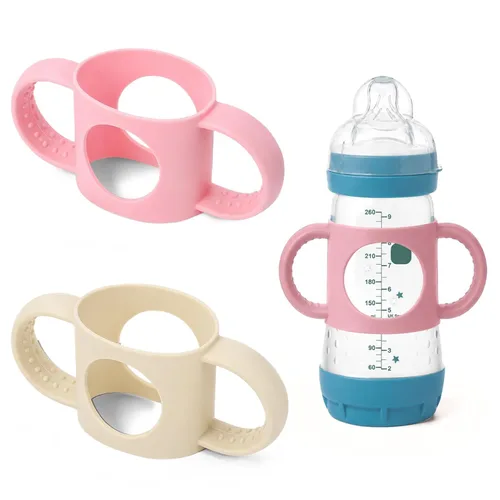 Vista 8 de BUSOHA Paquete de 2 fundas de silicona para biberón de silicona MAM Azul + verde
