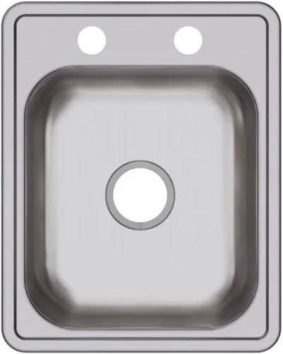 Vista 18 de Elkay D11515 Dayton Fregadero de Cocina de Acero Inoxidable de 15" con Instalación Empotrada de Una Sola Cubeta - 1 Orificio para Grifo