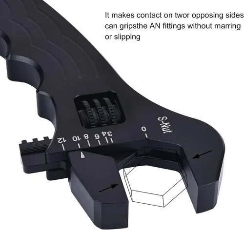 Vista 6 de EVIL ENERGY Llave ajustable para manguera de montaje AN 3AN-12AN de aluminio negro