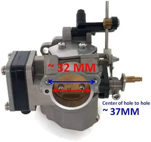 Vista 2 de Motor de barco 6E8-14301-00 6E8-14301-01 02 03 04 05 Carburador Assy para Yamaha fuera de borda 9.9, 13.5, 15 caballos de fuerza motor de barco de 2