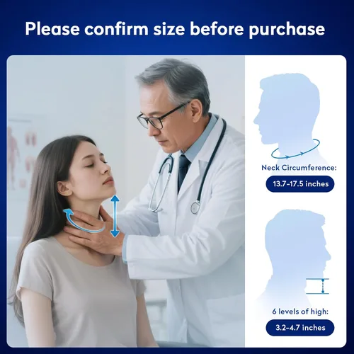 Vista 6 de Dispositivo de tracción cervical para el cuello, estiramiento cervical ajustable, 8 bolsas de aire integradas, bomba de aire eléctrica con 3