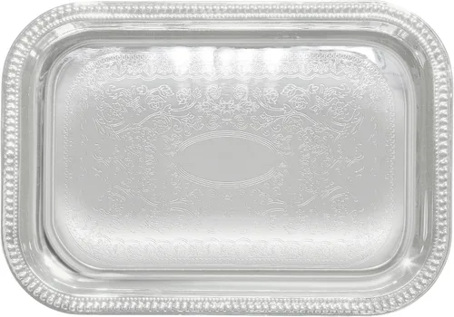 Vista 4 de Winco Bandeja octogonal, 14 x 20 pulgadas, cromo