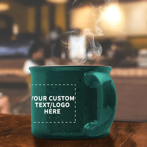Vista 8 de DISCOUNT PROMOS Tazas de Café de Cerámica Personalizadas para Fogata de 13 oz. Juego de 100, Paquete Personalizado a Granel - Perfecto para Té