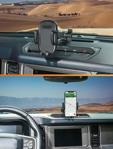 Vista 7 de Savadicar Soporte de teléfono para tablero compatible con Ford Bronco SUV 2021-2025 (no para Sport), soporte ajustable para teléfono celular