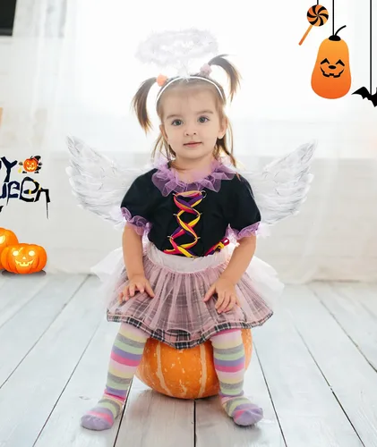 Vista 7 de Hyperzoo Angel Wings with Halo Headband for Girls Fallen Angel Costume for Kids Toddler Adult for Halloween Christmas Party