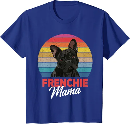 Vista 62 de Frenchie Mama - Camiseta divertida de regalo para niñas y perros Bulldog Francés, Negro, S