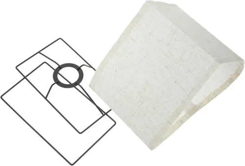 Vista 8 de Kichvoe Pantalla de lino beige para enchufe de luz E27, pantalla rectangular para lámpara de pie, cubierta de lámpara de tela extraíble para uso