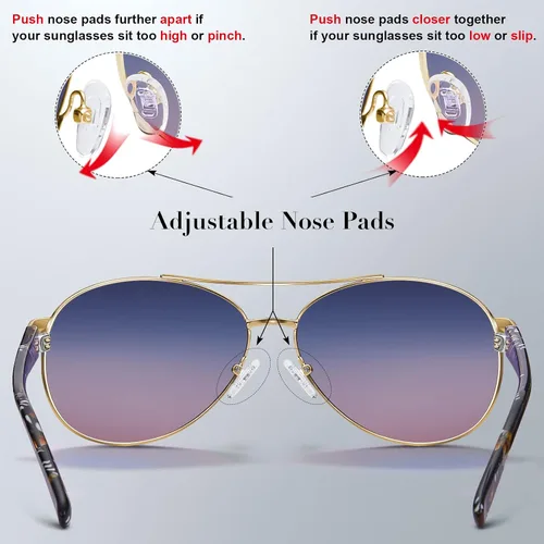 Vista 5 de CARFIA Classic Polarized Sunglasses for Men Women UV400 Protection Pilot Metal Frame Mirror Lens Eyewear