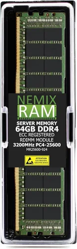 Vista 9 de NEMIX RAM Kit de memoria de servidor registrado ECC RDIMM de 512 GB (8 x 64 GB) DDR4 3200 MHZ PC4-25600 2Rx4 1.2V CL22 288-PIN ECC RDIMM