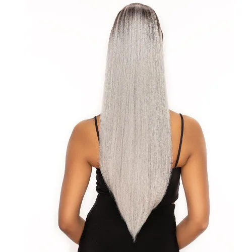 Vista 3 de Remy Illusion - Extensión de cola de caballo con diamantes de cola de caballo - Extensiones de cabello sintético de cola de caballo de 30 pulgadas