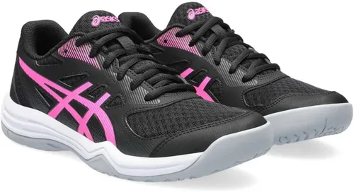 Vista 4 de Zapatillas de voleibol ASICS Upcourt 5 para mujer Negro/Rosa intenso