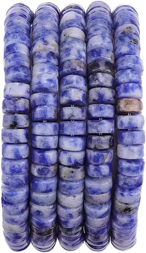 Vista 11 de BEADIA Cuentas Espaciadoras de Jade Natural Africano Planas Redondas Sueltas para Hacer Joyas con Abalorios 3mmx2mm 38cm