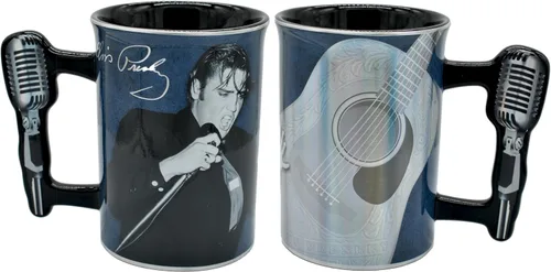 Vista 11 de Midsouth Products Taza grande de 16 oz de Elvis Presley con bandera americana del ejército