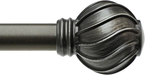 Vista 17 de Barras de cortina negras para ventanas de 28 a 48 pulgadas, longitud ajustable, resistente, diámetro de 7/8 pulgadas, barra de cortina para ventana