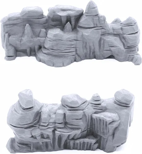 Vista 5 de EnderToys Muros de gruta baja - Paisaje de terreno DND para miniaturas de mesa de 1.102 in Wargame