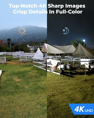 Vista 4 de REOLINK RLC-811A - Cámara de seguridad con cable IP PoE 4K - FoV de 123°, zoom óptico 5X para uso en exteriores, visión nocturna a color, detección