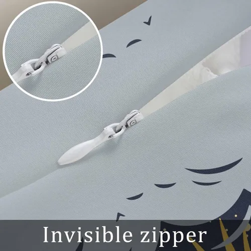 Vista 5 de T&H XHome Fundas de almohada con diseño de cohete para niños, para exploración del espacio exterior, nave espacial, sofá, dormitorio, suave