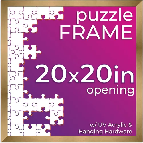Vista 24 de Poster Palooza Kit de marco de rompecabezas de 11.25 x 38.25 pulgadas, el kit incluye hojas de pegamento para rompecabezas, marco de rompecabezas