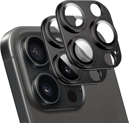 Vista 7 de T Tersely Paquete de 2 protectores de lente de cámara diseñados para iPhone 14 Pro/iPhone 14 Pro Max, protector de cámara de metal de aleación