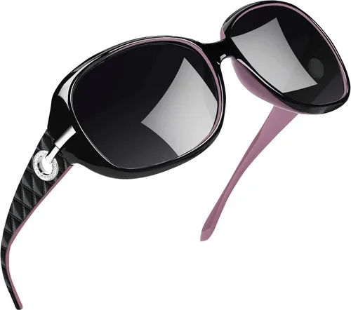 Vista 11 de Joopin Oversized Rectangle Sunglasses UV400 Protection Shades for Women Negro