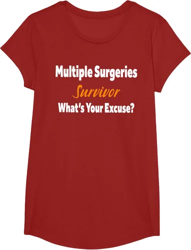 Vista 72 de Camiseta de regalo de cirugía múltiple para sobrevivientes de cirugía ¿Cuál es tu excusa?, Negro