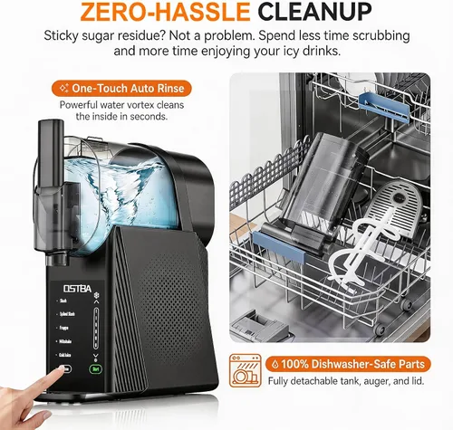 Vista 6 de OSTBA Máquina de granizado de 88oz para el hogar, no necesita hielo, fabricante de bebidas congeladas