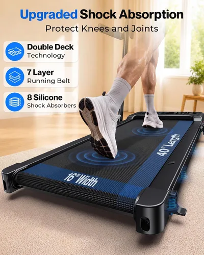 Vista 8 de WELLFIT Almohadilla para caminar con inclinación automática y barra
