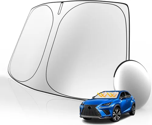 Vista 10 de Parasol para parabrisas, accesorios para parabrisas delantero, protector solar personalizado, diseño de doble capa Front Window Sun Shade