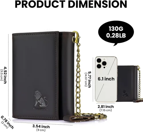 Vista 5 de BAIGIO Cartera Mem, Marrón oscuro, Casual