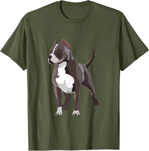 Vista 33 de American Bully Dog Holder Illustration for Dog Lovers T-Shirt Negro
