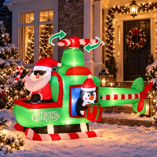 Vista 10 de Inflables navideños para decoración al aire libre, globo de nieve 2-Multi