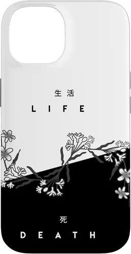 Vista 4 de Life Death Flowers - Funda de regalo japonesa minimalista con luz oscura para iPhone 17