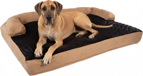 Vista 7 de PETMAKER Cama extragrande para perros, cama para mascotas de 45.5 x 32 pulgadas, sofá ortopédico de 3 capas con gel refrescante, espuma