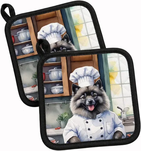 Vista 25 de Caroline's Treasures Coton de Tulear El Chef Par de Agarraderas de Ollas de Cocina Resistentes al Calor Juegos de Agarraderas de Ollas Almohadillas