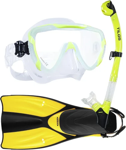 Vista 9 de Tilos Máscara Morphi con buceo U-Pro II y paquete de aletas OH de escapada