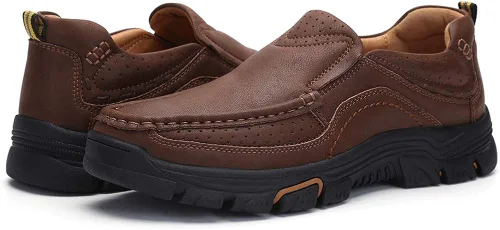 Vista 5 de Venshine Mocasines casuales para hombre, zapatos de piel para caminar