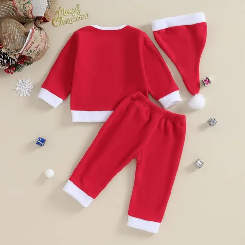 Vista 7 de Rarjuiey Disfraces de Navidad para bebé, niño y niña, ropa de Navidad de manga larga para cosplay, monstruo verde de Papá Noel