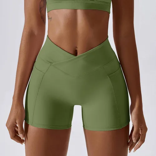 Vista 6 de IWEMEK Conjuntos de entrenamiento para mujer, 2 piezas, trajes de yoga de cintura alta, pantalones cortos y brasier deportivo, ropa de gimnasio
