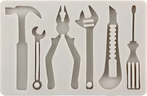 Vista 5 de Herramientas manuales de silicona, herramientas de construcción, moldes de fondant de chocolate, moldes de llave combinada, moldes para decoración