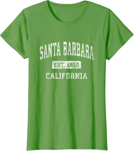 Vista 4 de Camiseta deportiva clásica de Santa Bárbara California CA, Negro, S