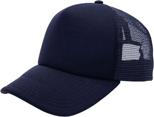 Vista 23 de The Vintage Year Gorra de béisbol ajustable de los deportes del camionero de la malla estructurada del algodón liso Negro