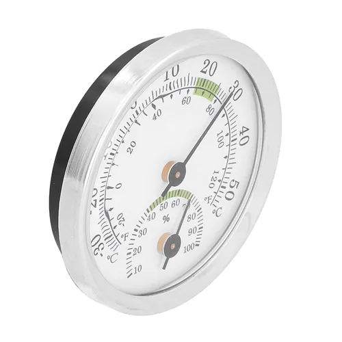 Vista 9 de Tipo de puntero higrómetro del termómetro del dial para el control de la humedad de la temperatura interior del invernadero del refrigerador