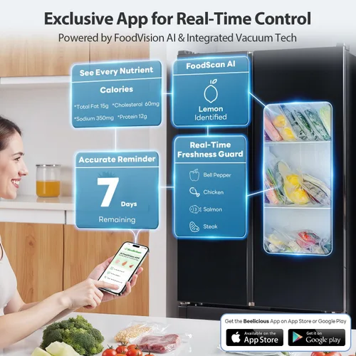 Vista 3 de Máquina automática del sellador al vacío de alimentos, ahorro de vacío Beelicious 8-en-1
