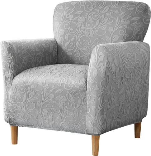 Vista 9 de LiveGo Fundas elásticas para sillón de banquete, funda de jacquard suave con brazos, fundas para sillón, protector de muebles, lavable a máquina