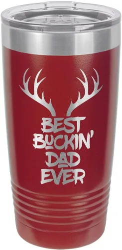 Vista 19 de Best BuCKIN Papá Ever-B - Vaso de bebida con pajita (20 onzas), color negro