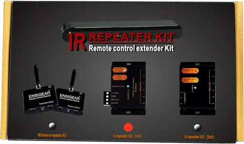 Vista 6 de Kit de repetidor IR, sistema de repetidor IR, extensor de control remoto IR, control de 1 a 18 dispositivos. Soporta hasta 100 pies, receptor