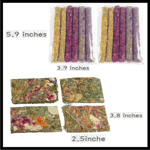 Vista 6 de Abizoo 16 paquetes de juguetes masticables de flores de conejito