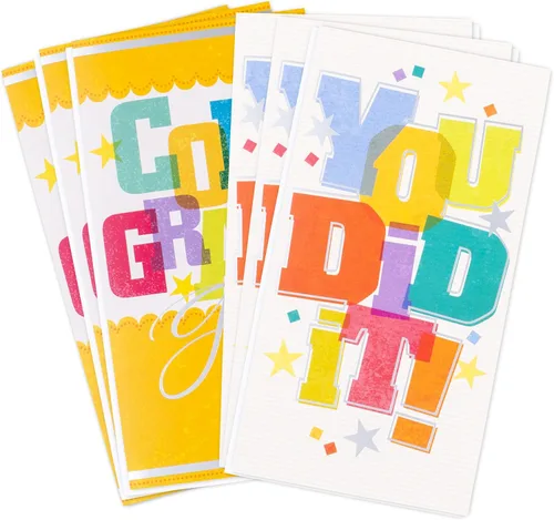 Vista 9 de Hallmark Surtido de tarjetas de graduación, felicitaciones graduadas (8 tarjetas con sobres, 4 diseños)