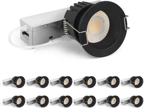 Vista 10 de Adetu lámpara de techo empotrable antirreflejos LED de 2 pulgadas, 5 CCT, con caja de conexiones, 2700K/3000K/4000K/5000K seleccionables, CRI90+, 8